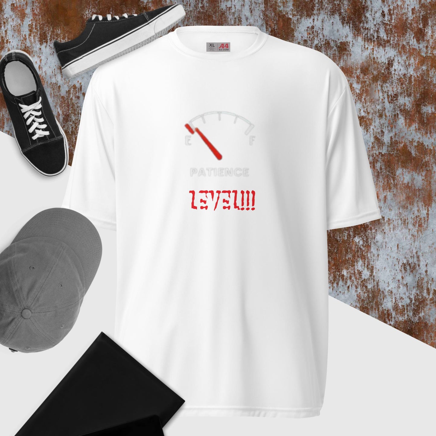 Unisex Patience Level performance crew neck t-shirt