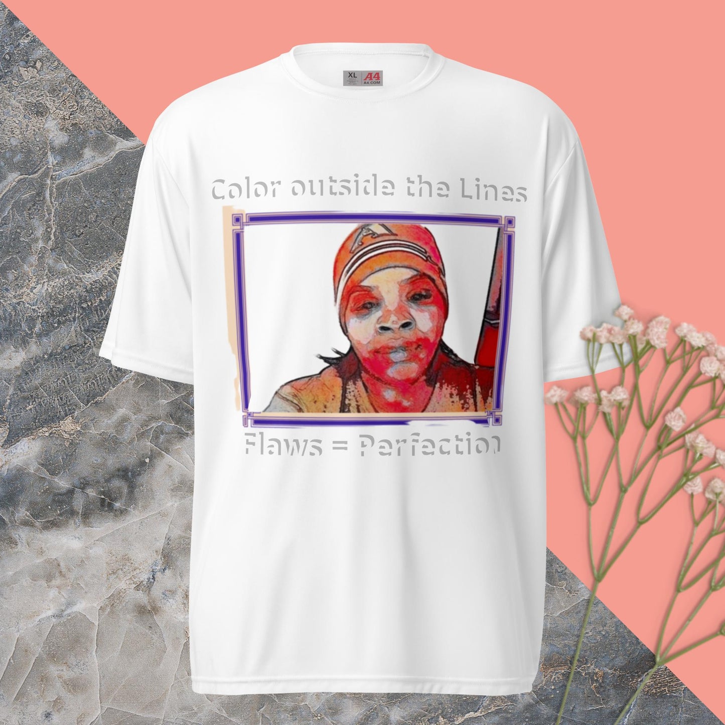 Unisex Flaws = Perfection performance crew neck t-shirt