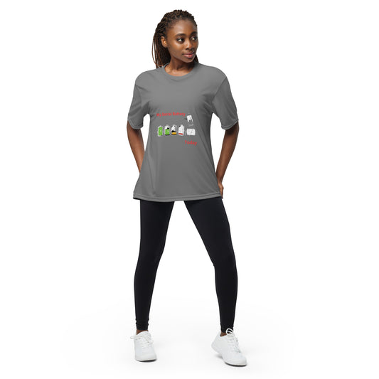 Unisex My Social Battery performance crew neck t-shirt