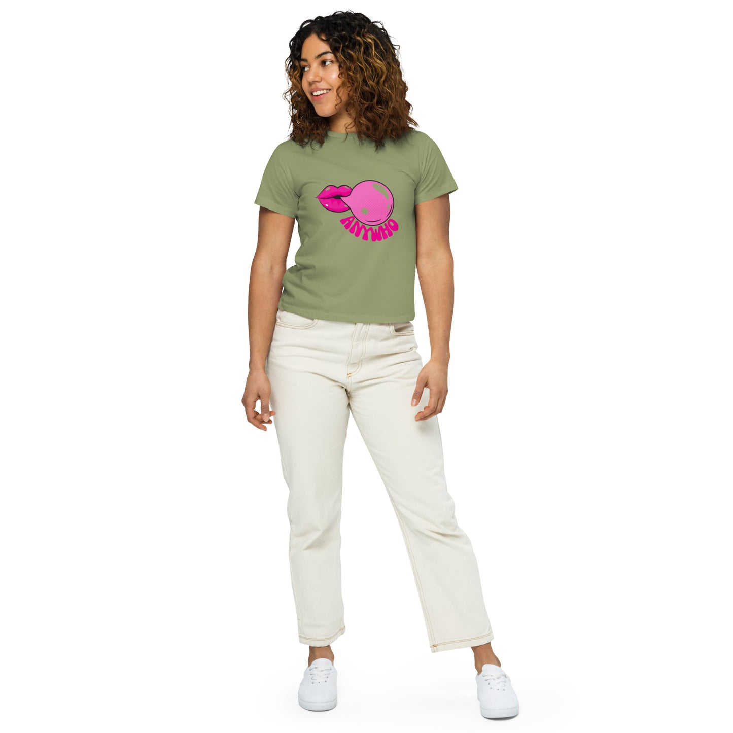 Women’s high-waisted "Anywho" t-shirt