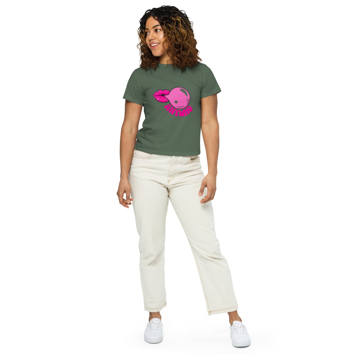 Women’s high-waisted "Anywho" t-shirt