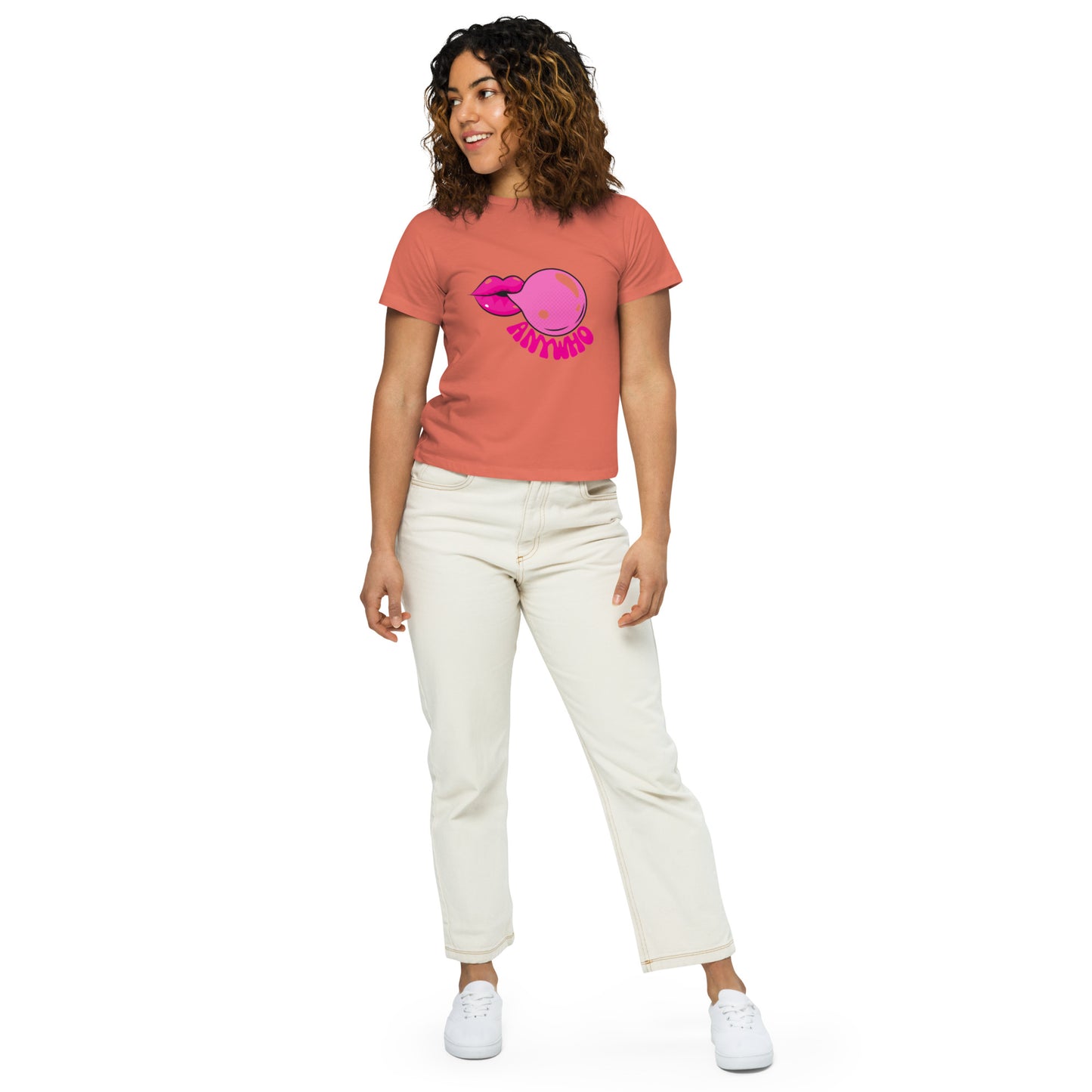 Women’s high-waisted "Anywho" t-shirt