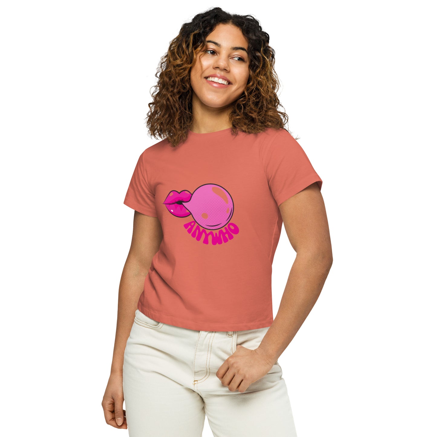 Women’s high-waisted "Anywho" t-shirt